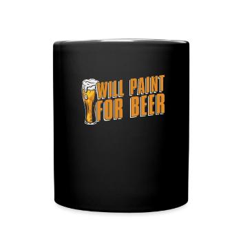 Peintre Vernisseur Bière - Mug uni - noir - Devant