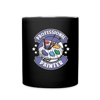 Painter Varnisher Professional Painter - Full Colour Mug - black - Front