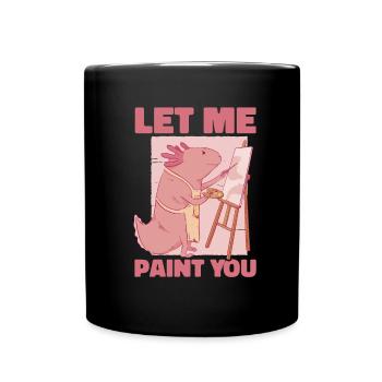 Painter Varnisher Axolotl - Full Colour Mug - black - Front