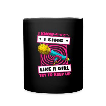Chorleiter Mikrofon - Tasse einfarbig - Schwarz - Vorne
