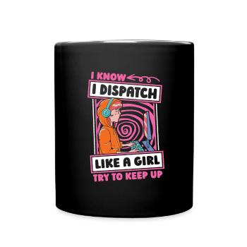 Emergency call control center for girls - Full Colour Mug - black - Front