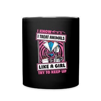 Veterinarian Veterinarian Witzig - Full Colour Mug - black - Front