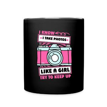 Photographe Photographie Caméra Fille - Mug uni - noir - Devant