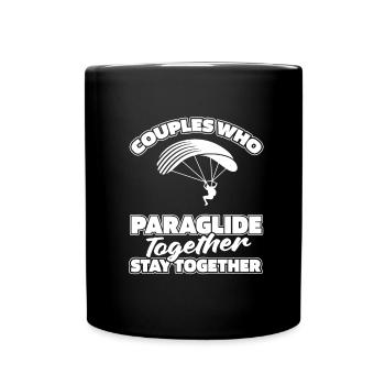 Paragliding Paragliding Couple - Full Colour Mug - black - Front