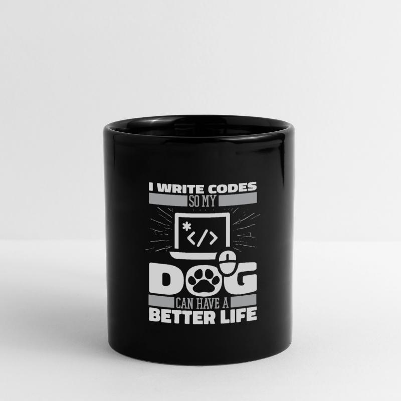 Developer Coder Programmer Dog Full Colour Mug