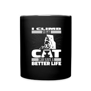 Grimpeur grimpeur chat - Mug uni - noir - Devant