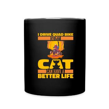 Quad Bike Cat - Mug uni - noir - Devant