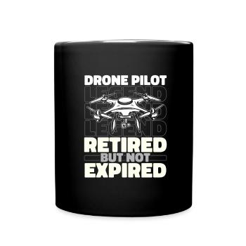 Drone Quadcopter retiré - Mug uni - noir - Devant
