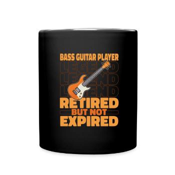 Bassist Bass Gitarre Basser Im Ruhestand - Tasse einfarbig - Schwarz - Vorne