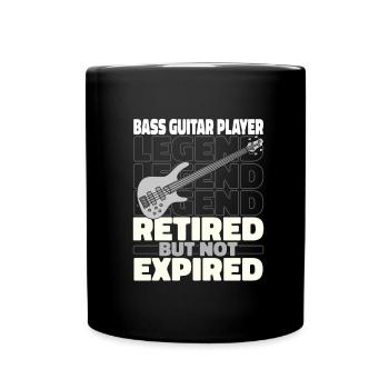 Bassist Bass Guitar Retired Bassist - Full Colour Mug - black - Front