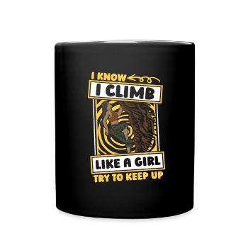 Grimpeurs filles grimpantes - Mug uni - noir - Devant