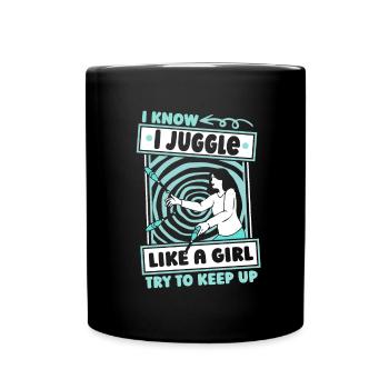 Jongler avec l’humour de jongleur - Mug uni - noir - Devant