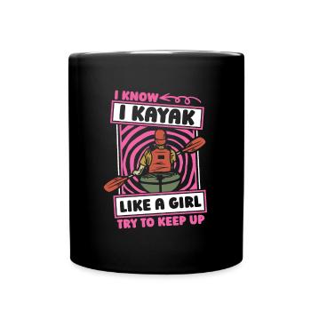 Kayaker Funny - Full Colour Mug - black - Front
