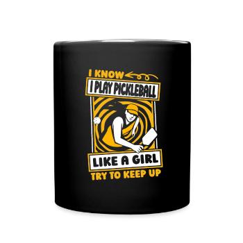 Pickleball funny - Full Colour Mug - black - Front
