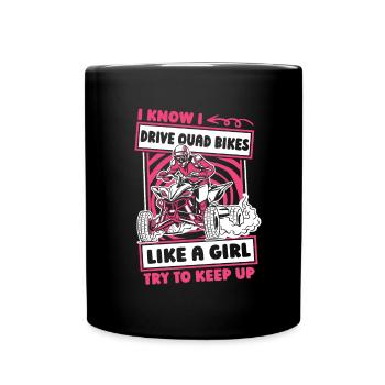 Quad Bike Drôle - Mug uni - noir - Devant