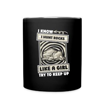 Géologue Collectionneuse de pierres - Mug uni - noir - Devant