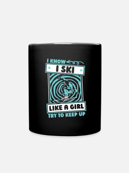 Skifahren Apres Ski Humor - Tasse einfarbig - Schwarz