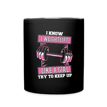 Weightlifting Weightlifting Girls - Full Colour Mug - black - Front