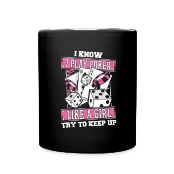 Poker - Tasse einfarbig - Schwarz - Vorne