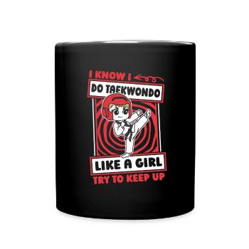 Taekwondo drôle - Mug uni - noir - Devant