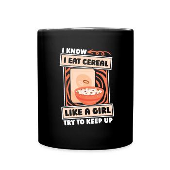 Breakfast Muesli Cereal Girls - Full Colour Mug - black - Front