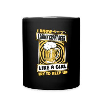 Bière artisanale Bière artisanale drôle - Mug uni - noir - Devant