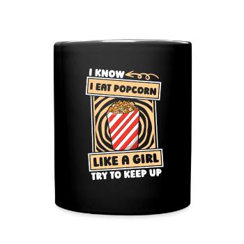 Popcorn Fille - Mug uni - noir - Devant