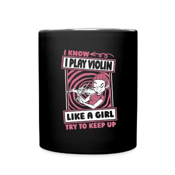 Violin Violin Funny - Full Colour Mug - black - Front