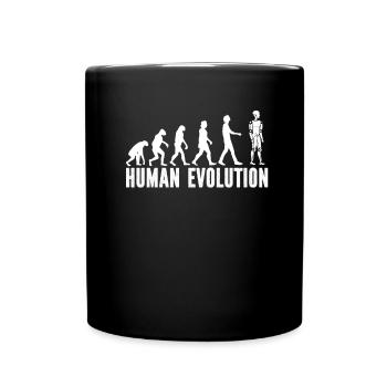 Robotik Ai Roboter Evolution Human Evolution - Tasse einfarbig - Schwarz - Vorne