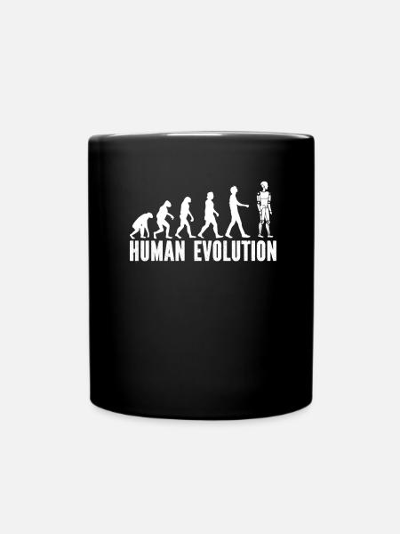 Robotics Ai Robot Evolution Human Evolution - Full Colour Mug - black