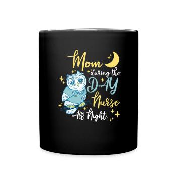 Maman infirmière - Mug uni - noir - Devant