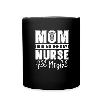 Maman infirmière - Mug uni - noir - Devant