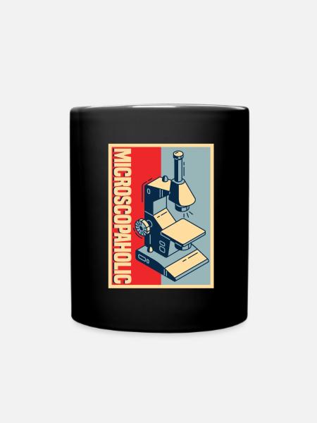 Biologie Biologe Mikroskop - Tasse einfarbig - Schwarz