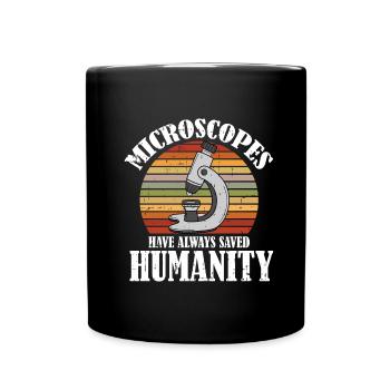 Biologie Biologe Mikroskop - Tasse einfarbig - Schwarz - Vorne