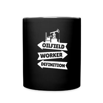 Oil Field Oil Rig - Full Colour Mug - black - Front