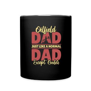 Ölfeld Bohrinsel Papa - Tasse einfarbig - Schwarz - Vorne