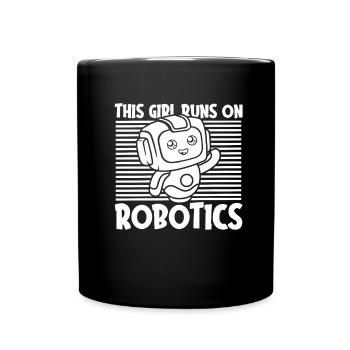 Robotik Ai Roboter Mädchen - Tasse einfarbig - Schwarz - Vorne