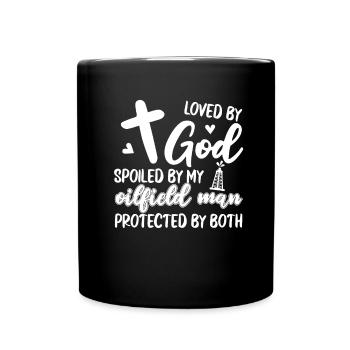 Oil Field Oil Rig Christian - Full Colour Mug - black - Front