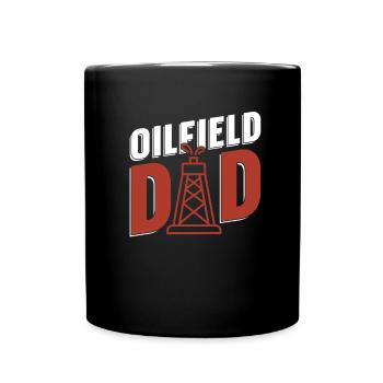 Oil Field Oil Rig Père Oilfield Papa - Mug uni - noir - Devant