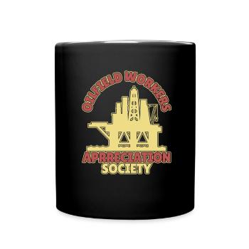 Oil Field Oil Rig - Full Colour Mug - black - Front