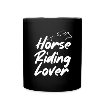 Horse Equestrian Sport Endurance Riding - Full Colour Mug - black - Front