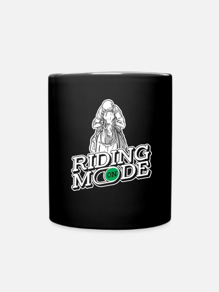 Pferd Reitsport Ausdauerreiten - Tasse einfarbig - Schwarz