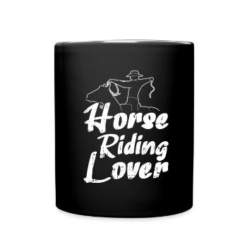 Horse Equestrian Sport Endurance Riding - Full Colour Mug - black - Front