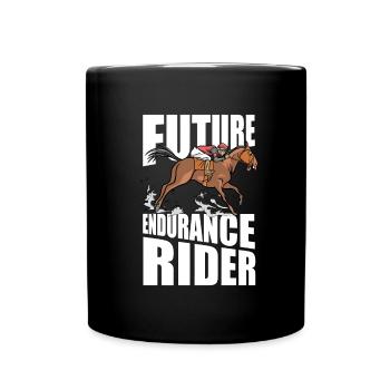 Horse Equestrian Sport Endurance Riding - Full Colour Mug - black - Front
