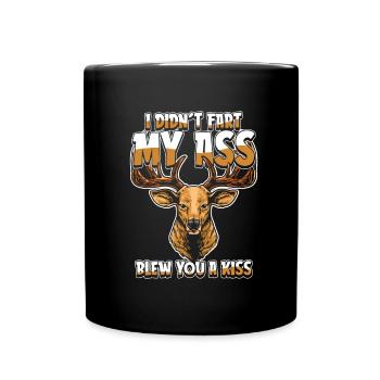 Hirsch Witzig - Tasse einfarbig - Schwarz - Vorne