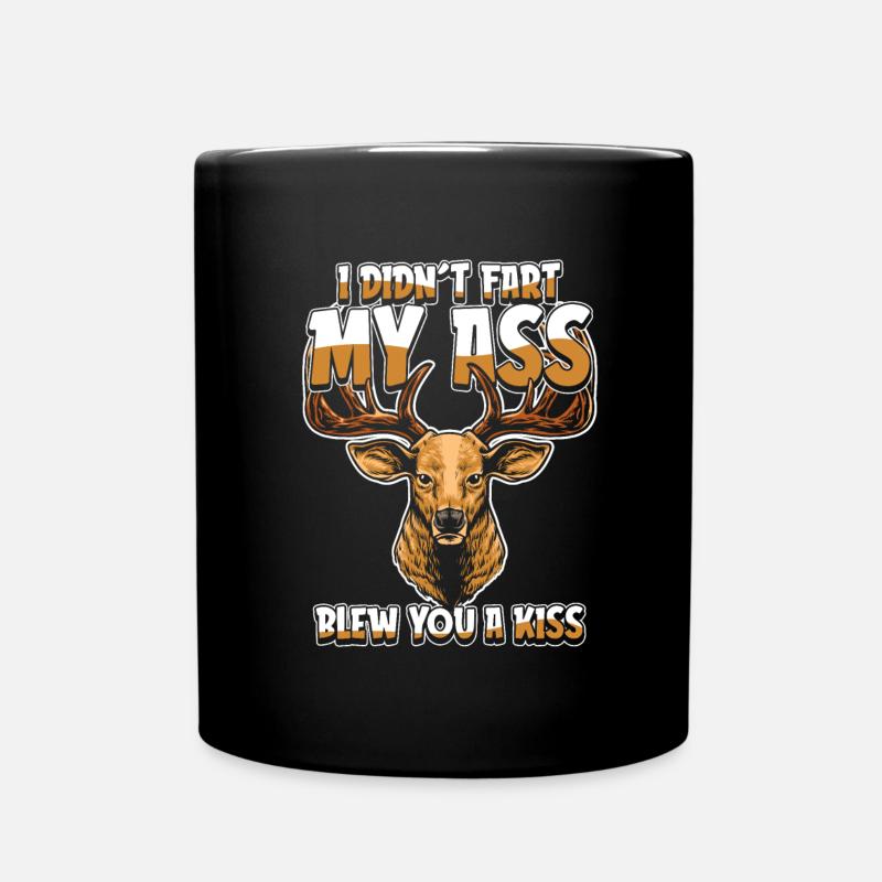 Hirsch Witzig - Tasse einfarbig - Schwarz