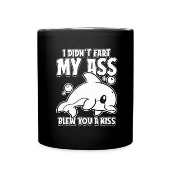 Dolphin Dolphin Funny - Full Colour Mug - black - Front