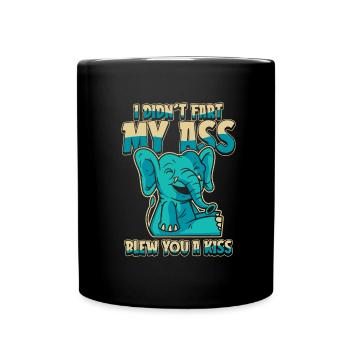 Drôle d’éléphant - Mug uni - noir - Devant