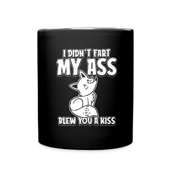 Fuchs Lustig - Tasse einfarbig - Schwarz - Vorne
