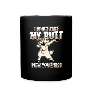 Humour de chèvre Je n’ai pas pété mes fesses t’a soufflé un baiser - Mug uni - noir - Devant